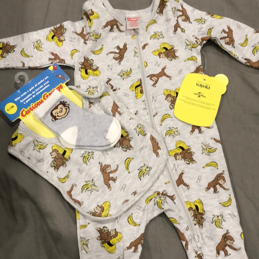 Curious George Monkey Universal Nostalgic Baby sleeper set